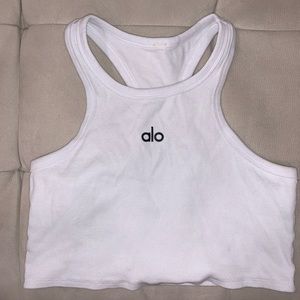 White Alo Yoga Crop Top